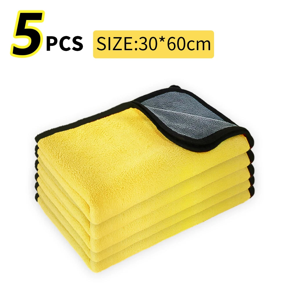 3/5/10 Peças de toalha de microfibra para lavagem de carro