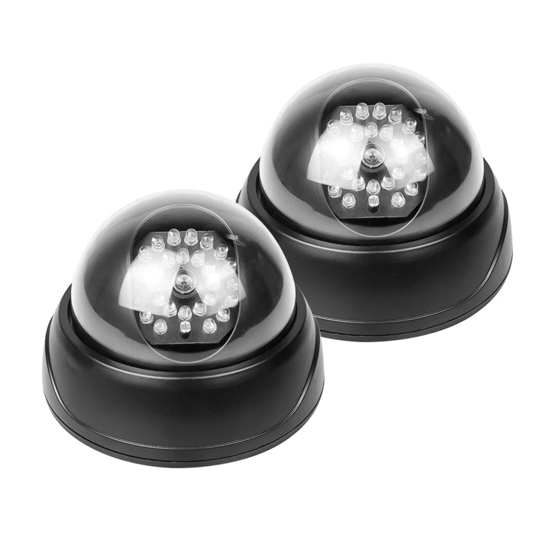 1PC Dome Simulation Camera Fake CCTV Dummy with Flashing Led Light for Homes & Business Powered by 2"AA Batteries(Not Include)