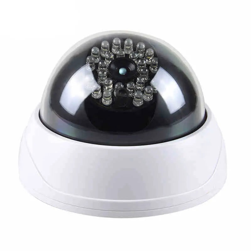 1PC Dome Simulation Camera Fake CCTV Dummy with Flashing Led Light for Homes & Business Powered by 2"AA Batteries(Not Include)