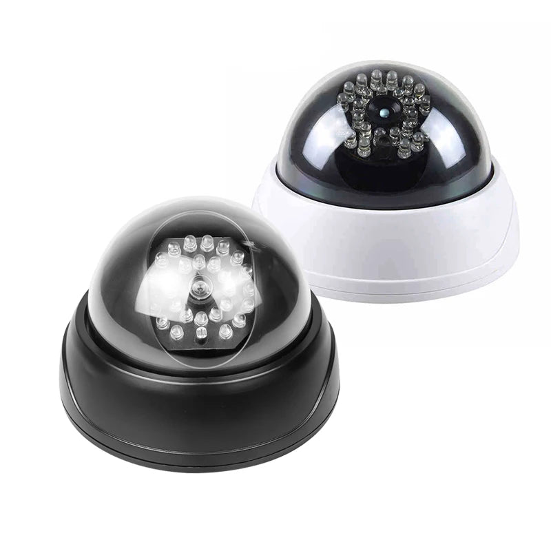 1PC Dome Simulation Camera Fake CCTV Dummy with Flashing Led Light for Homes & Business Powered by 2"AA Batteries(Not Include)