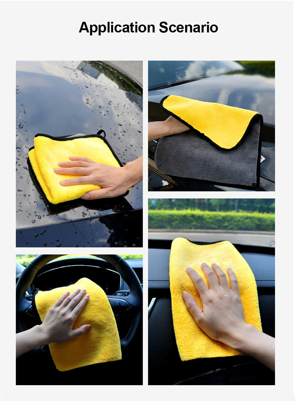 3/5/10   Peças de toalha de microfibra para lavagem de carro