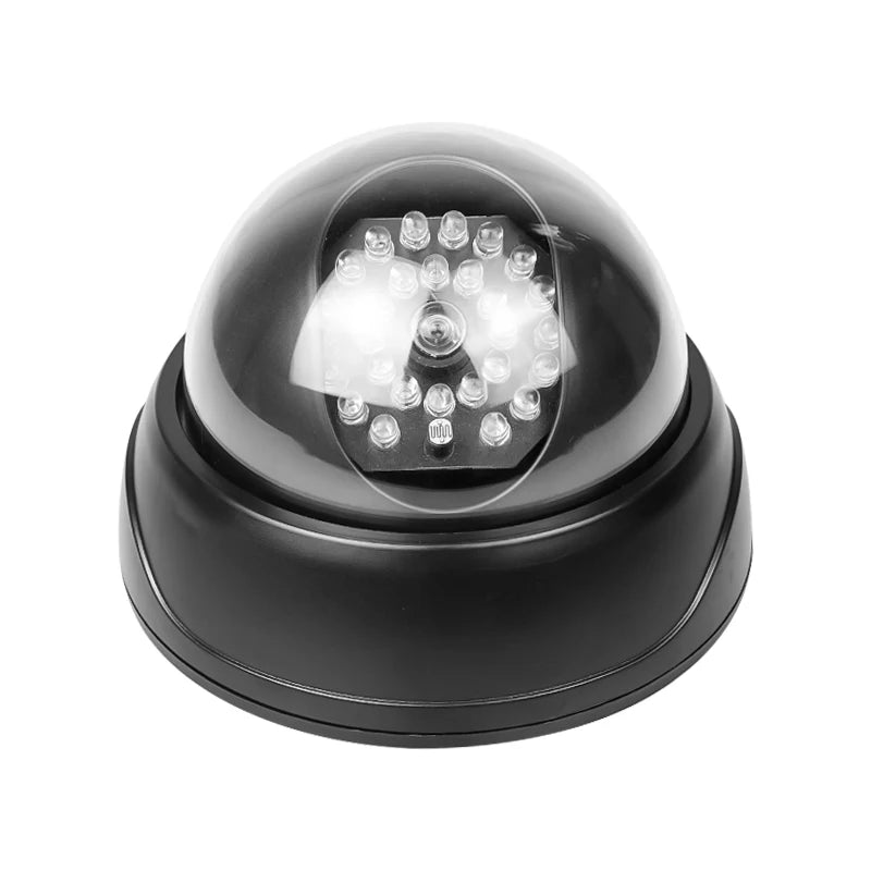 1PC Dome Simulation Camera Fake CCTV Dummy with Flashing Led Light for Homes & Business Powered by 2"AA Batteries(Not Include)